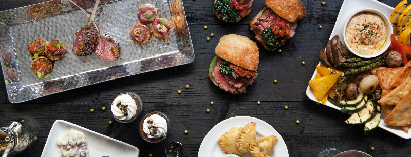Food on a table.